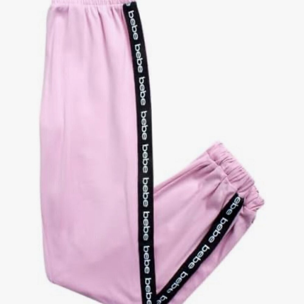 bebe Girls' Jogger Tracksuit 2pc Zip Pullover Sweatshirt Sweatpants 5/6 NWT - Picture 4 of 5